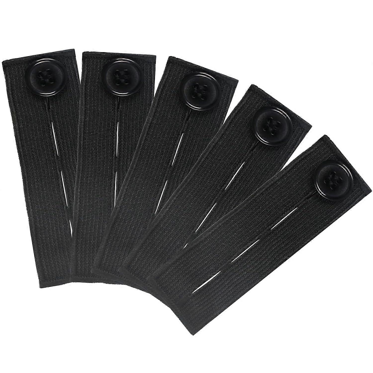 Belt Extender for Jeans and Trousers, 5 Pack Trouser Button Extender Elastic Trouser Waist Extenders Waist Button for Jeans Trousers Skirts,2024 Ping