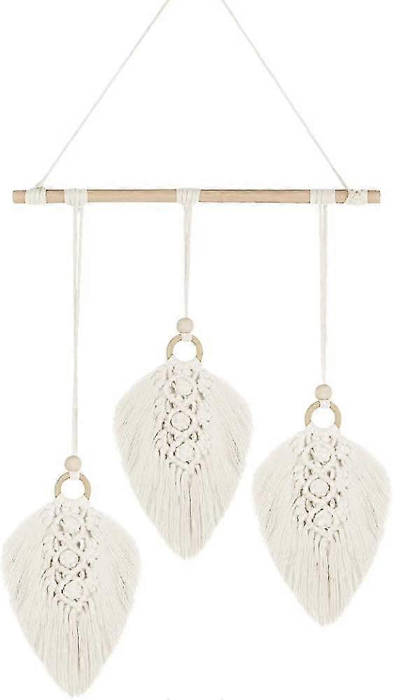Macrame Boho Deco Chic Wall Decor Tapestry Leaf Feather Tapestry Handmade Home
