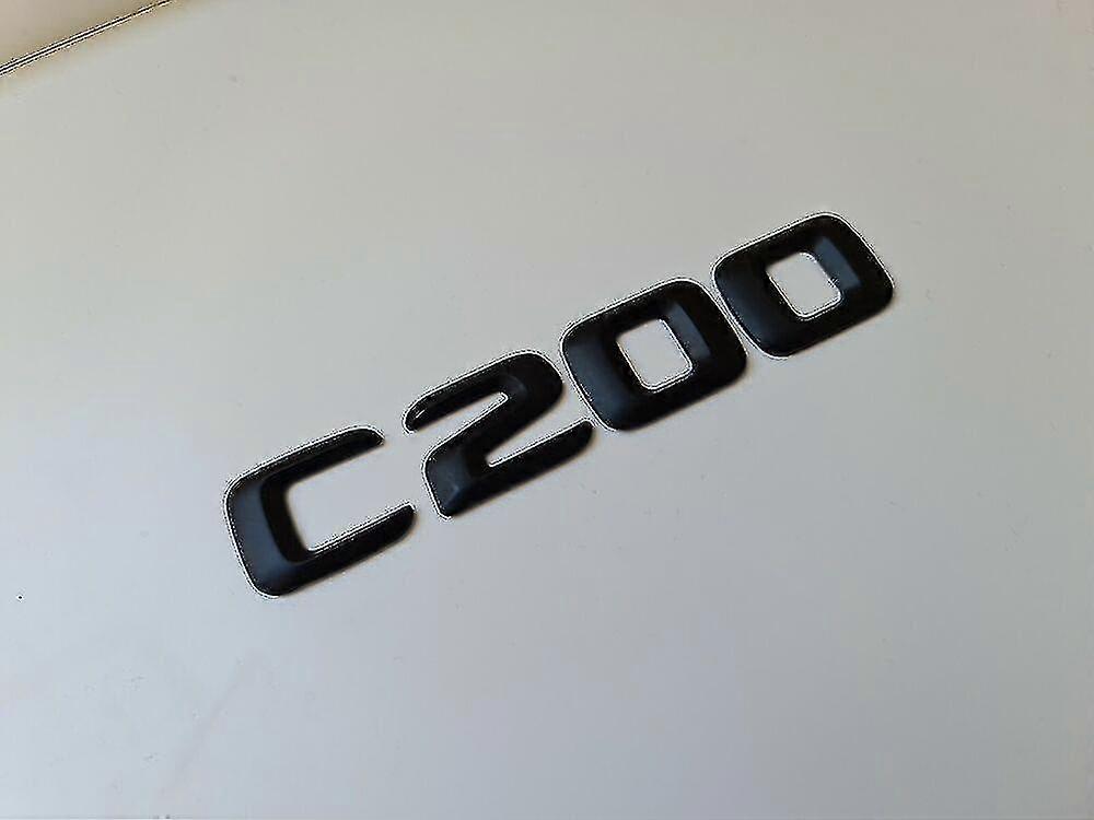 C200 Matte Black Letter Number Rear Boot Badge Emblem C Class Mercedes Matt