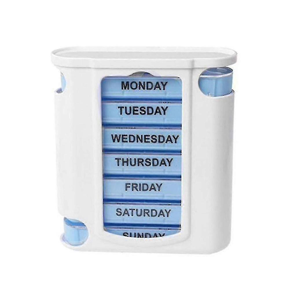 28 Grids 7 Days Week Medicine Dispenser Pill Box Portable Drawer Moisture-proof Medicine Box
