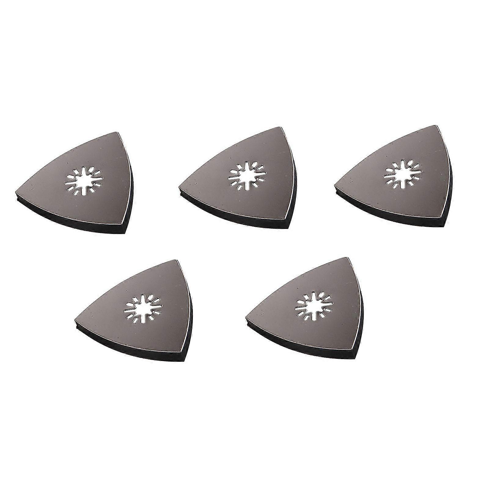 5x/set Triangular Sanding Pads Practical Hook & Loop Sandpaper 8x8cm/3.15x3.15''