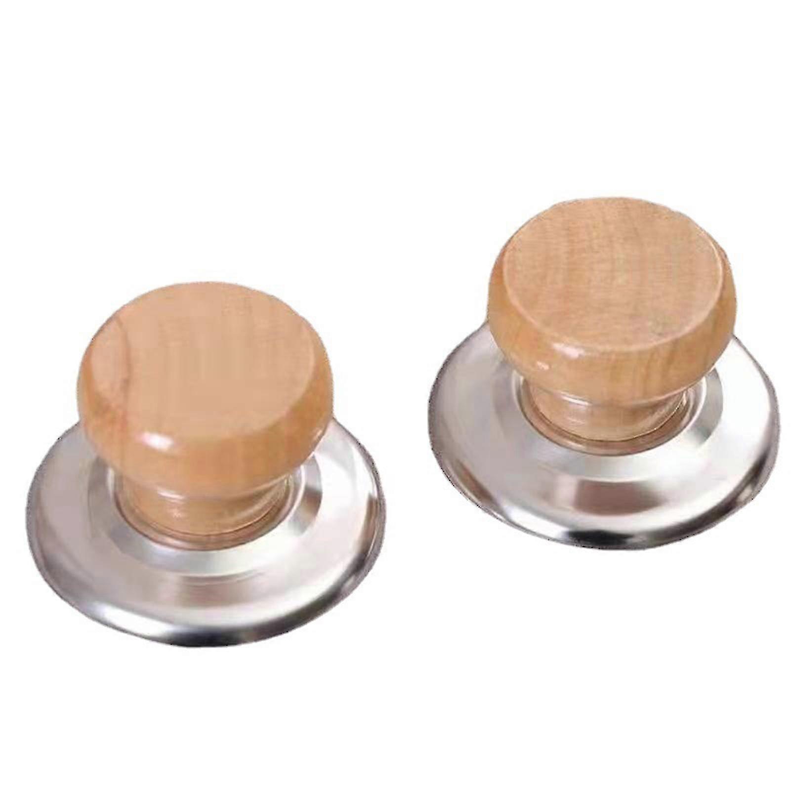 Farfi 2 Pcs Pot Head Cap Easy To Install Anti-scalding Universal Long-lasting Smooth Surface Lid Handle With Screws Cookware Part