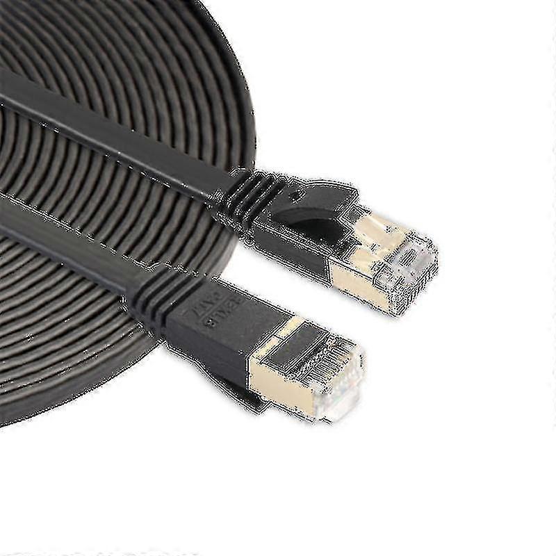 5m Cat7 10 Gigabit Ethernet Ultra Flat Patch Cable For Modem Router Lan Network - Built With