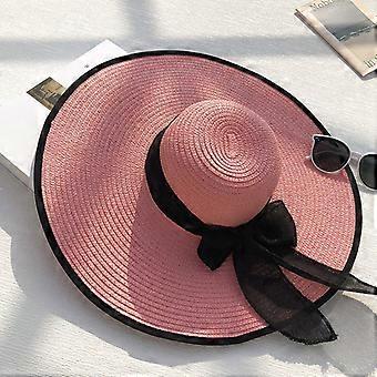 Women Foldable Sun Hat Wide Brim Sun Protection Straw Hat UV