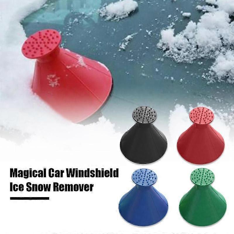 Car ice Scraper,4 Pcs Round Windshield Cone-Shaped Car Windshield Snow Scraper
