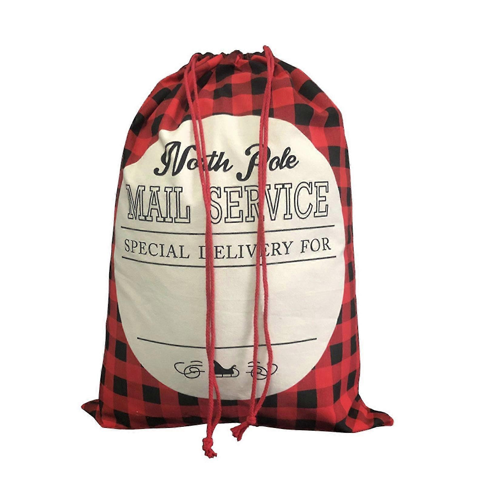 Christmas Gift Bag Beam-open Candy Bag Cotton Drawstring Bag