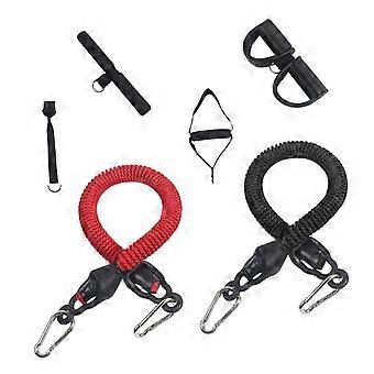 1 Set Corda di trazione a quattro tubi Corda da yoga Addome Fascia di resistenza Corda elastica Pedali in vita Bande di resistenza per esercizi Piedi Pedale Tirare la corda Fitness