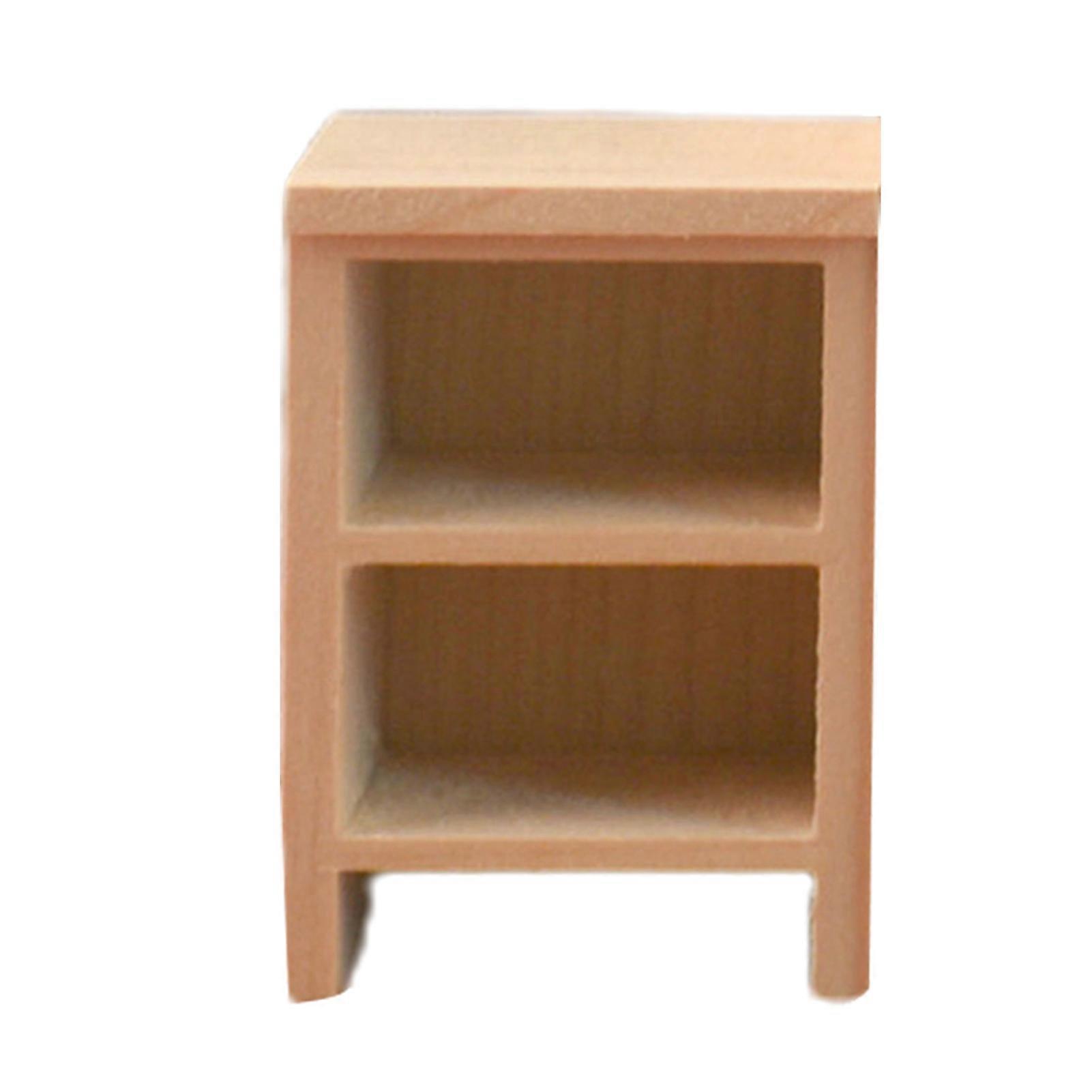 Mini Bookshelf Fine Workmanship Decoration Simulation Mini Miniature Dollhouse Cabinet for Children