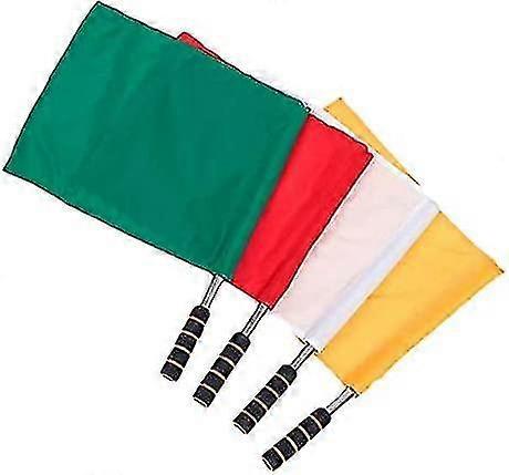 4pcs Series Sports Referee Flags Athletics Training Flags