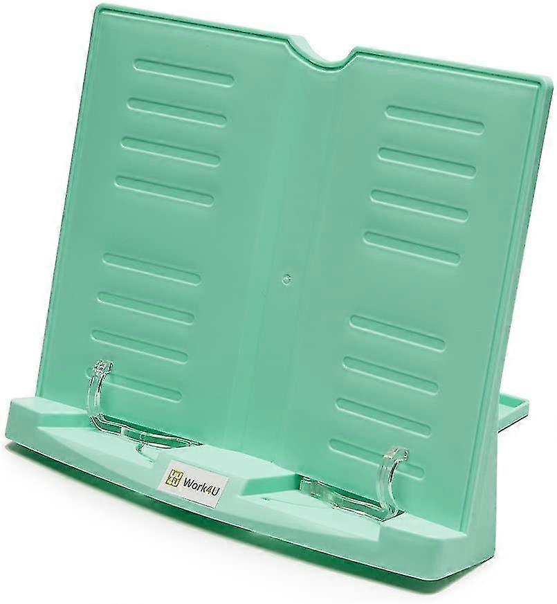 180 Angle Adjustable And Portable Book Stand Document Holder Book Rest, Green