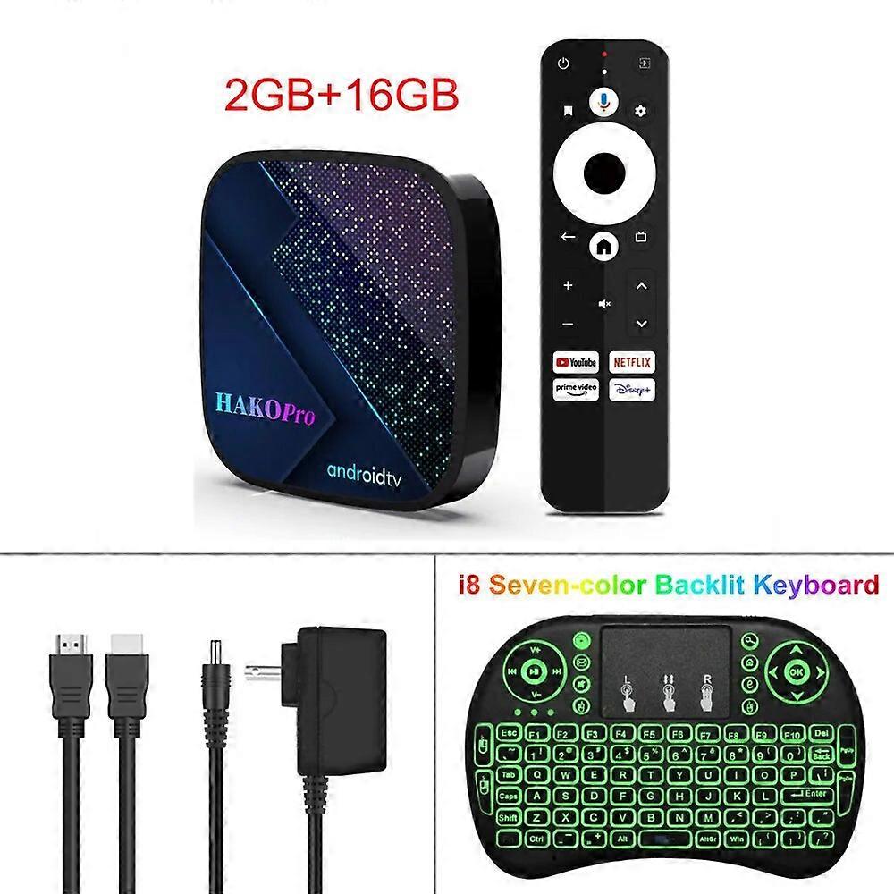 Smart TV Box 4K HD Android 11 Google Certifié Amlogic S905Y4 Netflix Dolby Digital Plus 2.4G/5G WiFi HAKOPro 4GB Ram