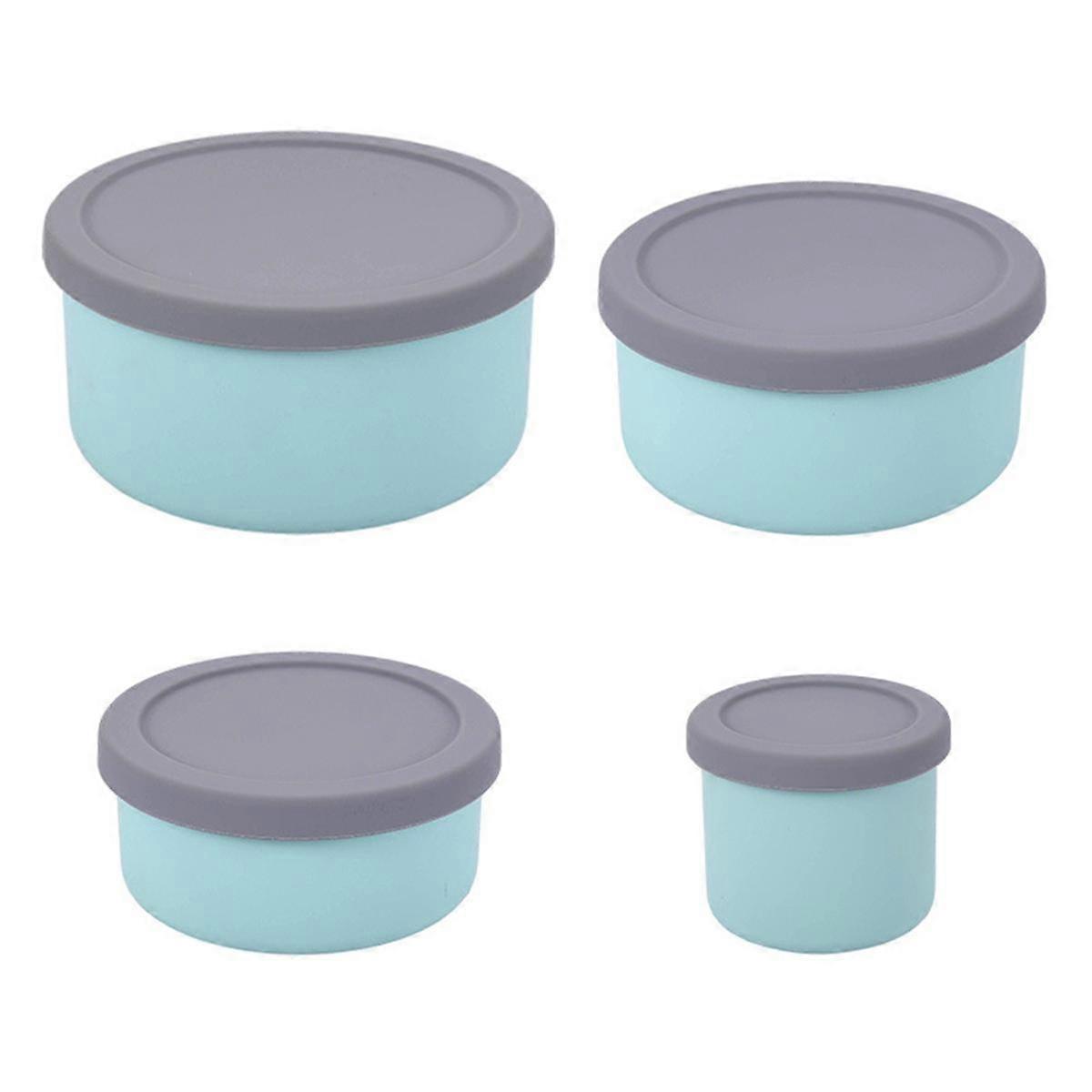 Silicone Food Storage Containers with Lids Leak Proof Space Saving Reusable Meal Prep Airtight Cont