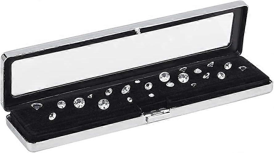 Gemstone Display Boxes Diamond Container Holder Jewelry Box Show Case Storage Box Holder with Lids and Velvet for Gems Coins Jewelry Displaying and Gi