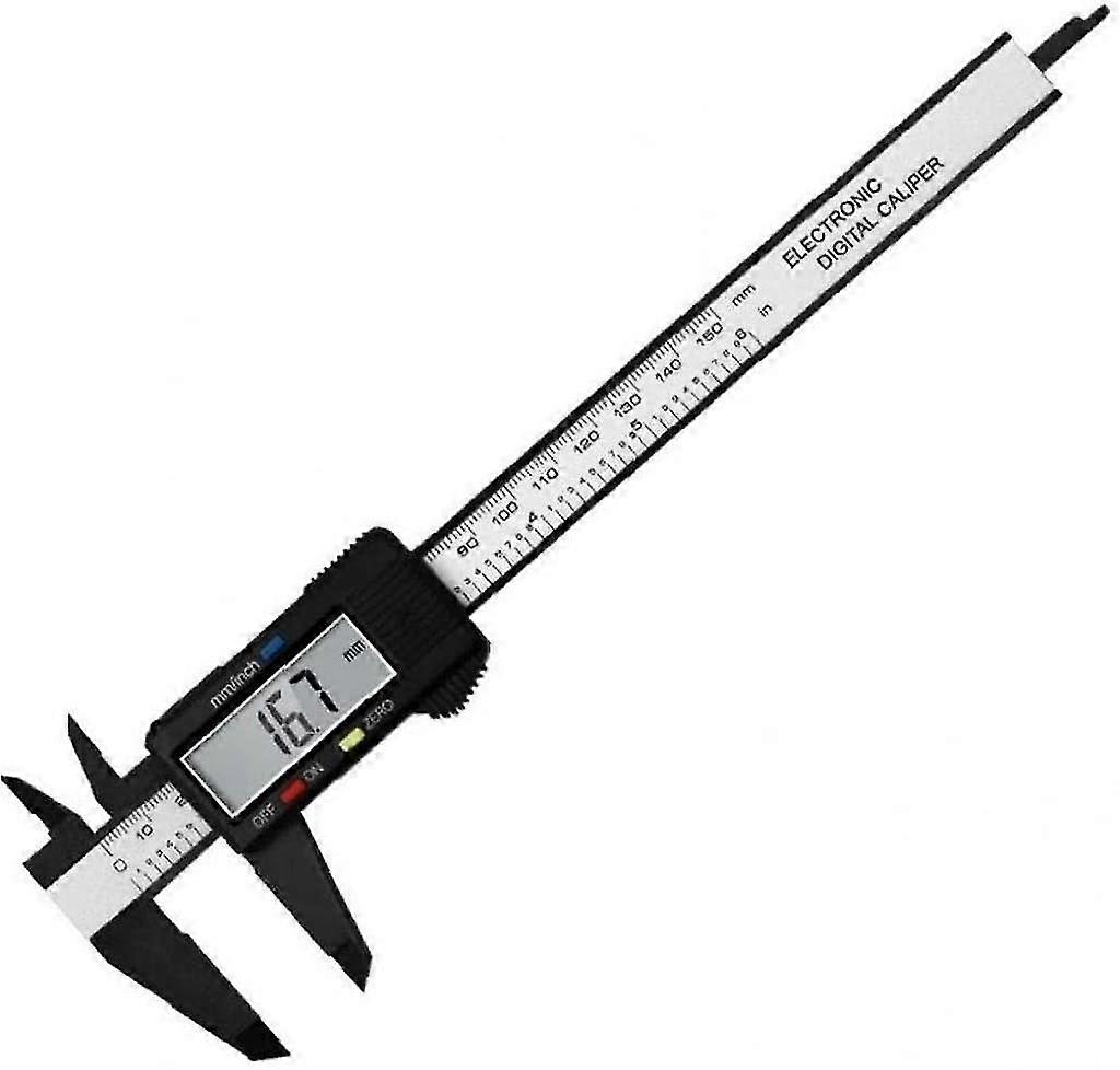 Digital Calipe 6 Inch Stainless Steel Construction With Large Lcd Screen Household Diy Measuring Tool(black)(1pcs)