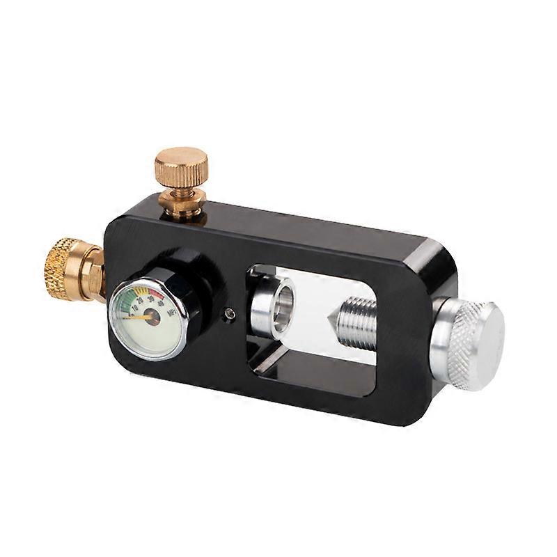 Diving Tank Refill Adapter with 5000Psi Pressure Gauge Diving Oxygen Cylinder Refill Adapter for Oxygen Cylinder(1 pcs, black)