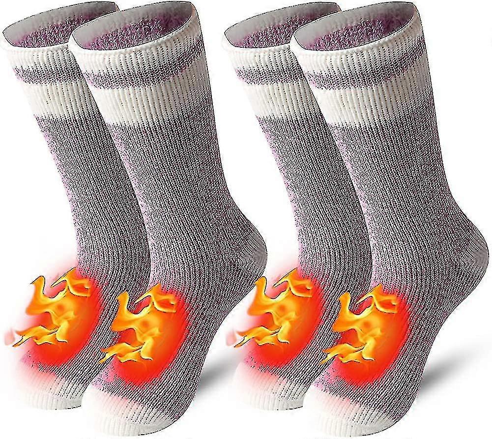 Warm Thermal Socks,unisex Winter Fur Lined Boot Thick Insulated Heated Socks
