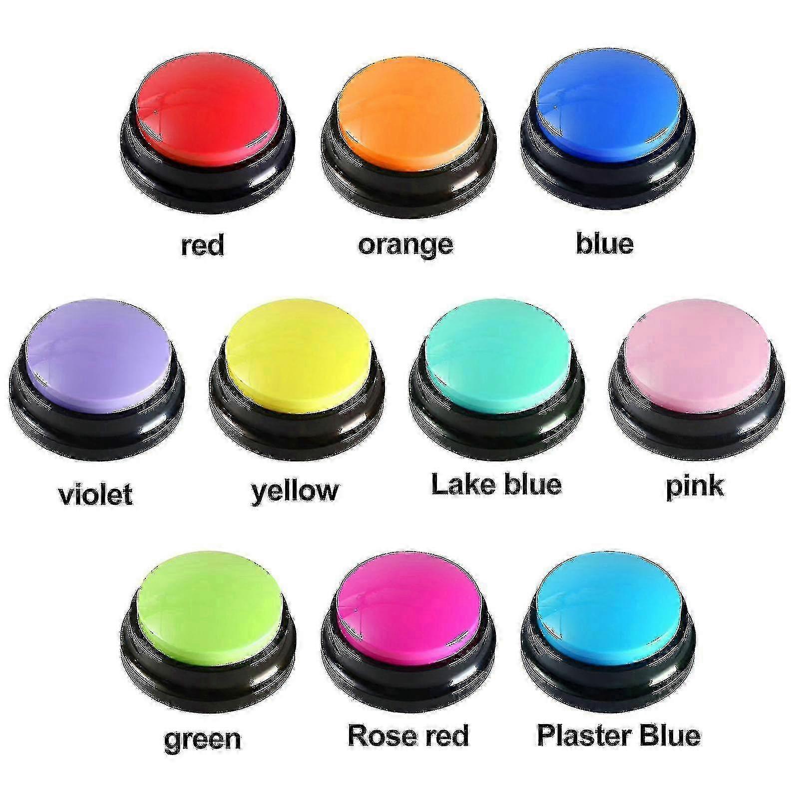 Recordable Talking Button Child Interactive Toy Phonograph Answer Buzzers Portable Recording Sound Button Party Noise Makers-u ZD J