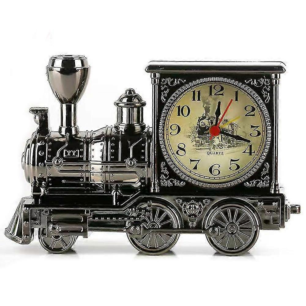 Retro Alarm Clock Train Clock Ornaments Creative Desktop Ornaments