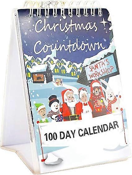 100 Days Christmas Countdown Calendar 2023 - Advent Calendar 2023 Christmas Count Down Gift for Kids, 2023 Advent Special Days Table Calendar for Home