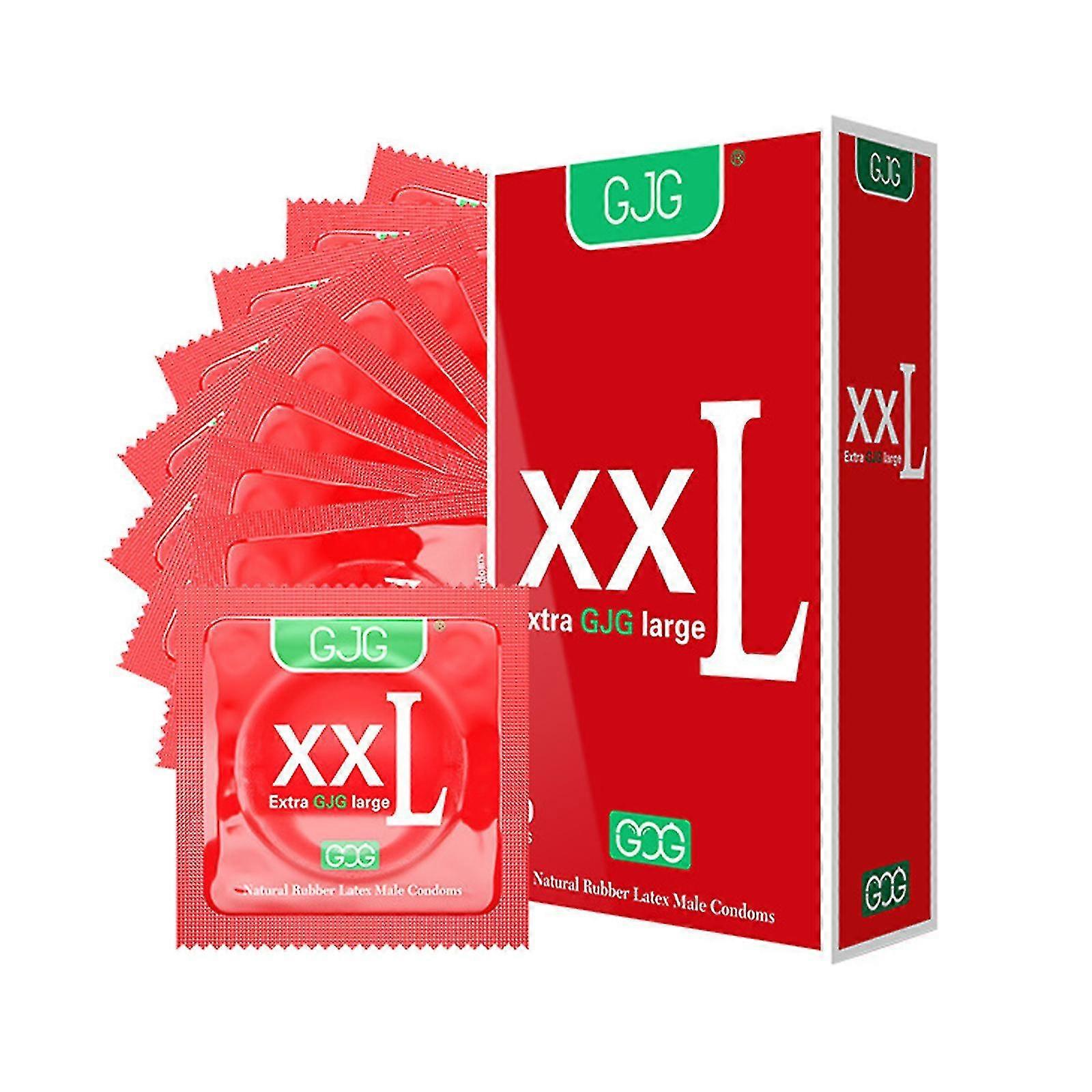 10 قطعة / مجموعة الواقي الذكري للبالغين Xxl رقيقة جدا المطاط الطبيعي اللاتكس