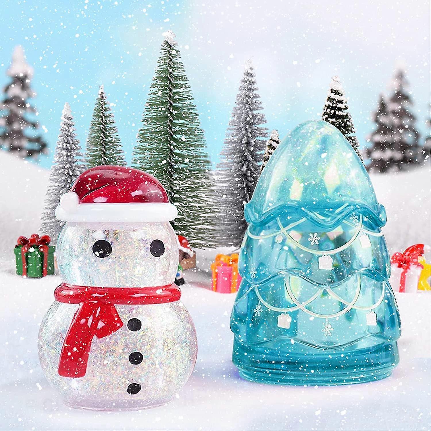Christmas Jar Resin Molds Silicone, 2 Pcs Resin Jar Mold with Lid for Epoxy Resin Casting for DIY Jewelry Storage Box, Candy Container, Home Christmas