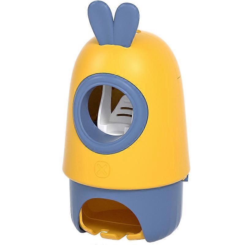Portable Deep UV Toothbrush Sanitizer Boxes for Travel and Family Use Blue and Yellow