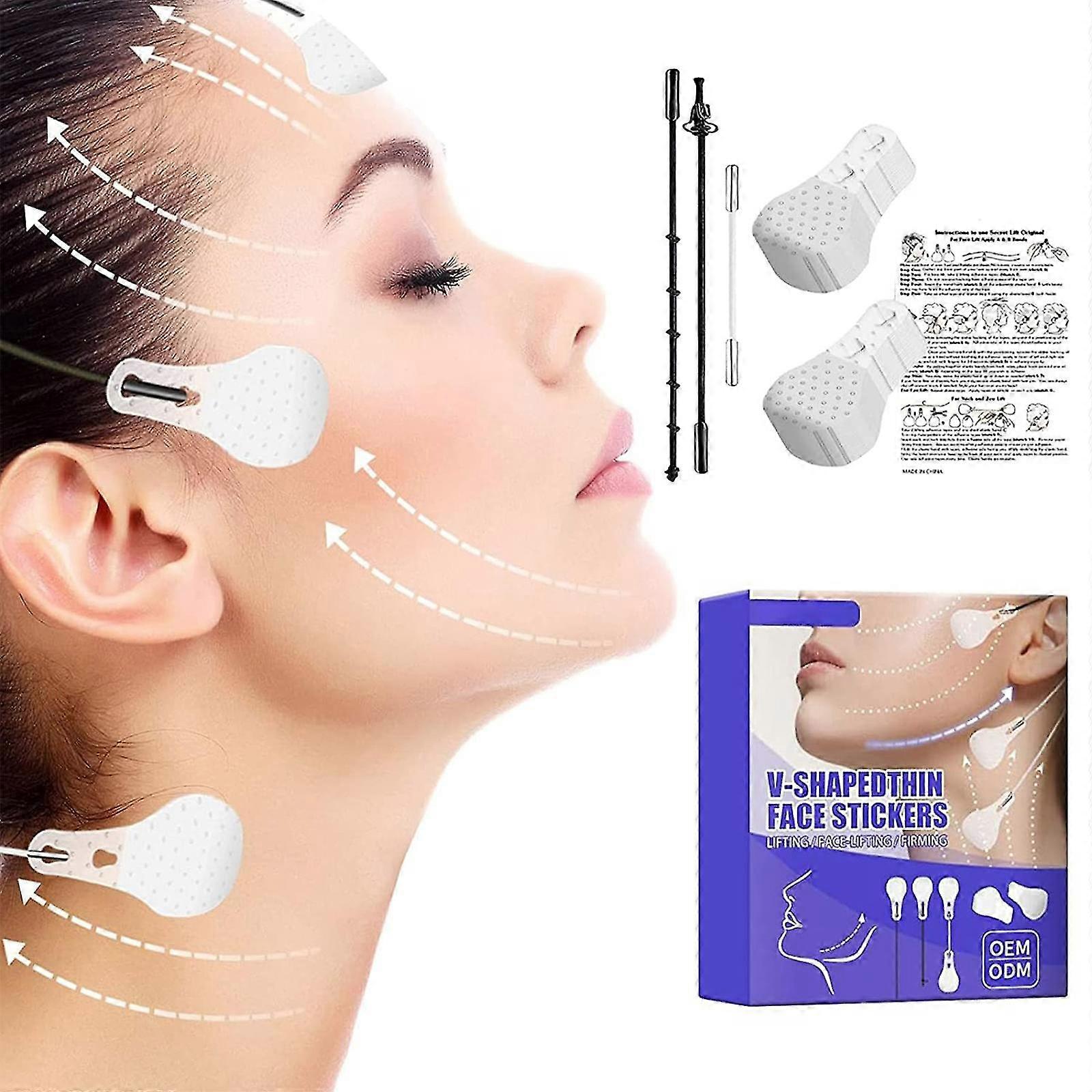 Face Lift Tape, Invisible Face Lift Tape with String, Ultra-Thin and Waterproof Face Tape, Anti-Wrinkles Lifting and Firming Saggy Skin