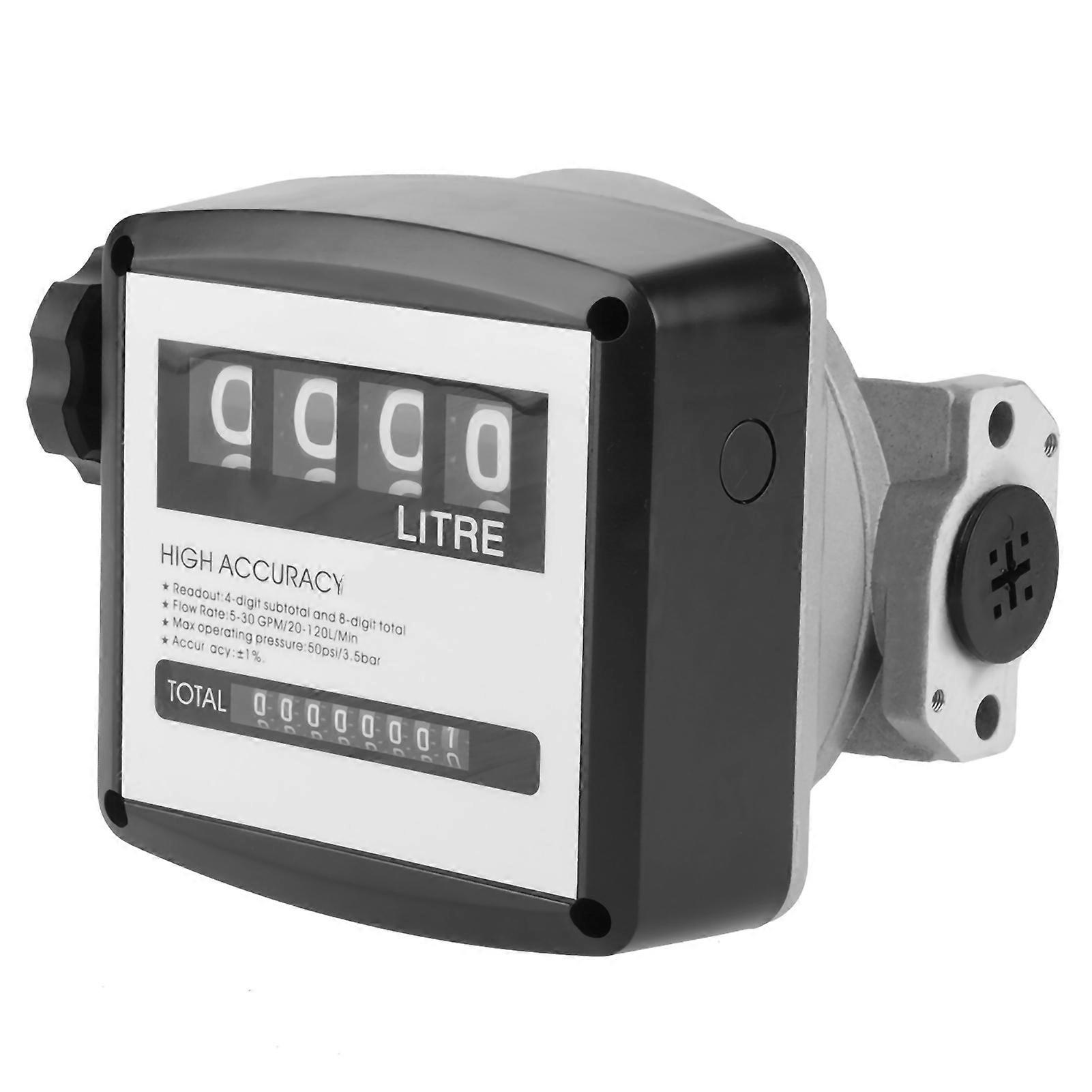 High Accuracy 1 Inch 4 Digital Diesel Gas Fuel Oil Flow Meter Counter