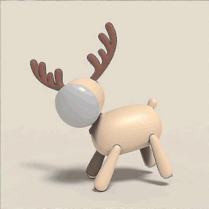 Creative Cartoon Elk Led Desk Lamp 1200mAh(Brown)