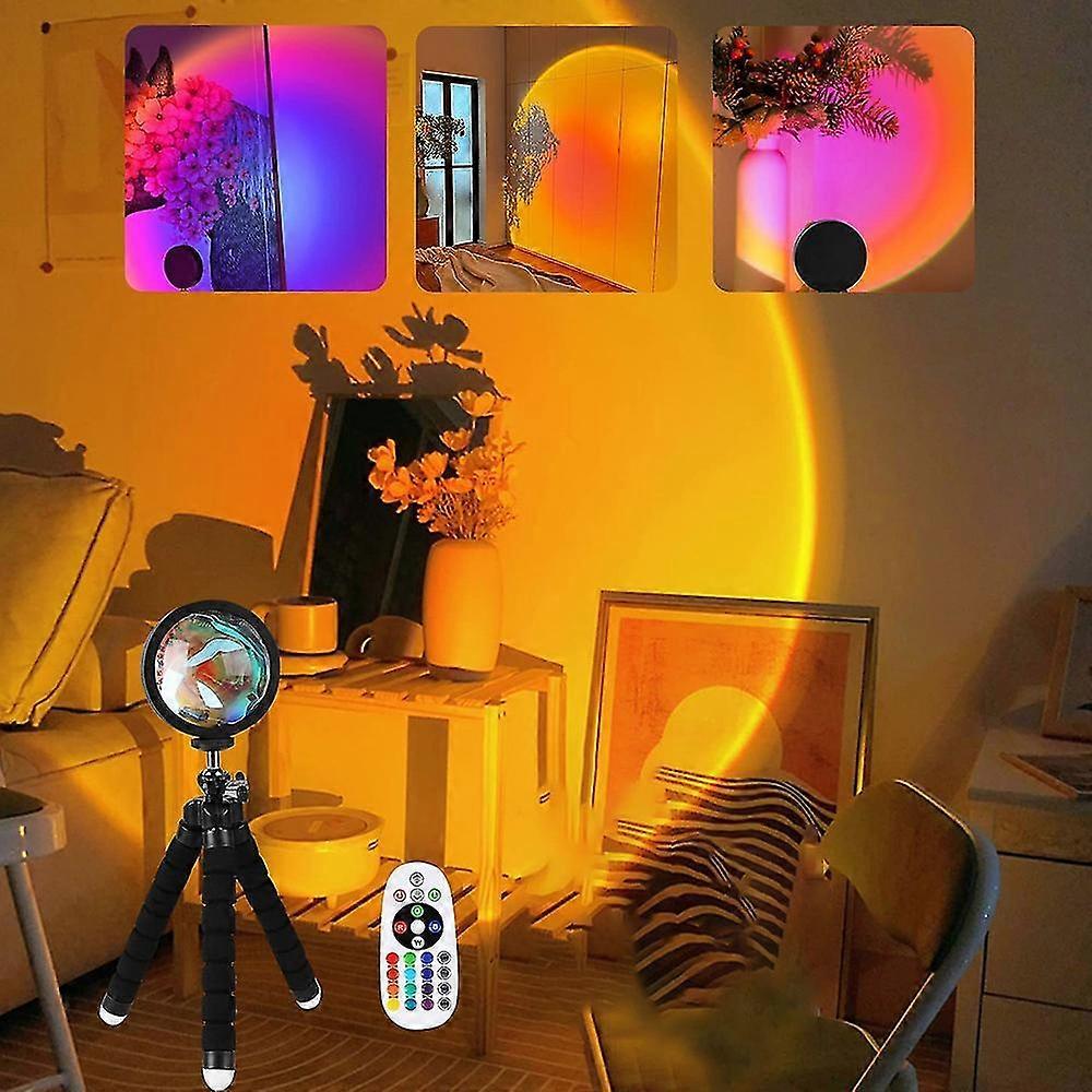 Smart 16 Colors Led Sunset Projection Lamp App And Remote Control