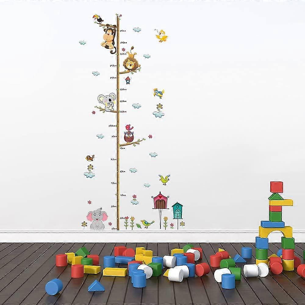動物モンキーエレファントツリーブランチハイトチャートキッズウォールステッカー取り外し可能なウォールデカールベビー保育園の子供