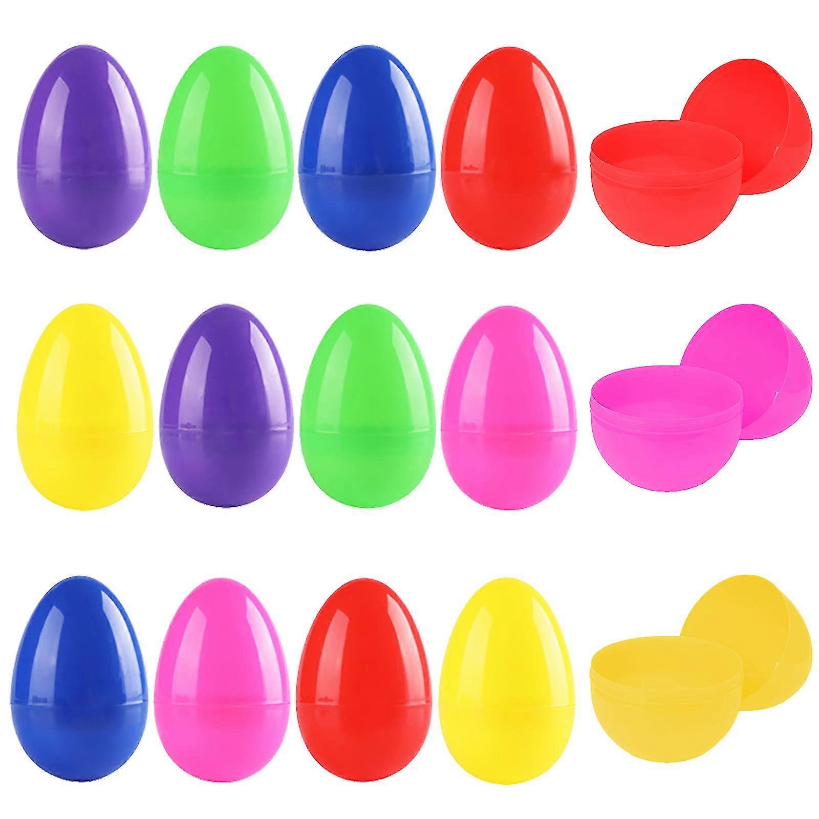 36Pcs Fillable Easter Eggs Bulk Colorful Bright Plastic Easter Eggs