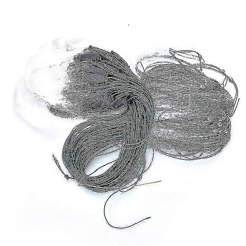 25m 3 Layers Monofilament Gill Fishing Net With Float Fish Trap Fishing Tools Hfmqv