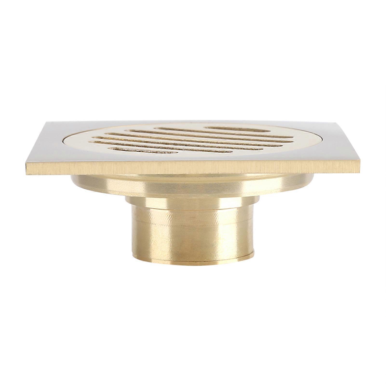 Brass Square Floor Drain Strainer for Bathroom Shower - Home Attachment