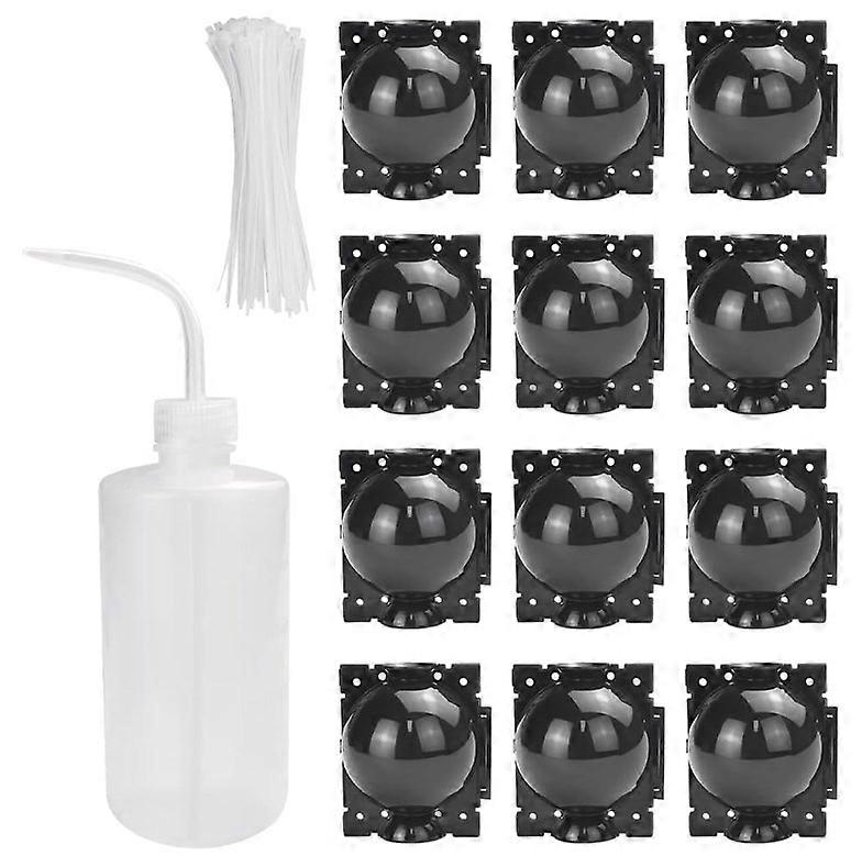 12 Pack Reusable Plant Rooting Boxes with Cable Ties, Watering Bottle