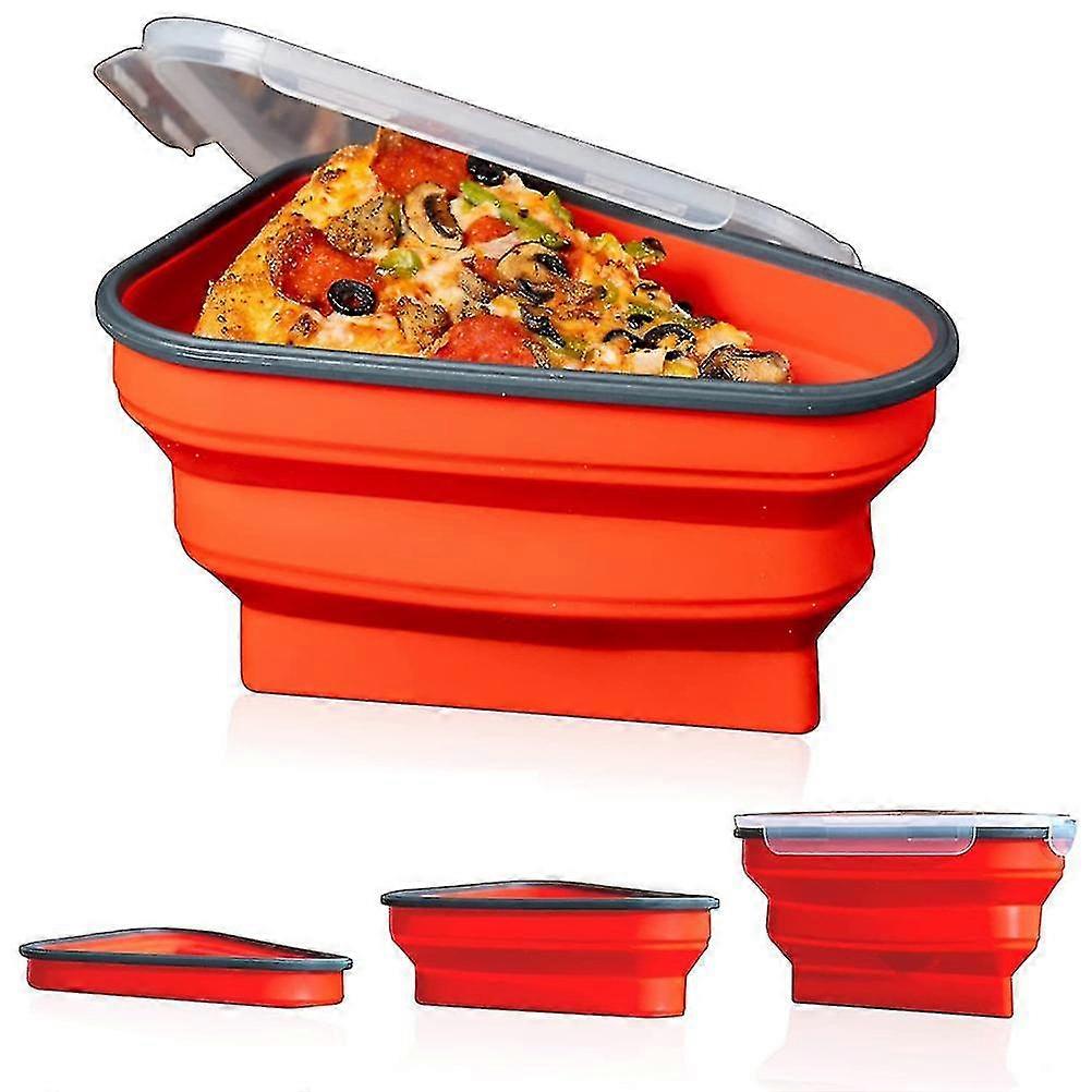 Silicone Pizza Slice Container - Reusable Foldable Storage Holder