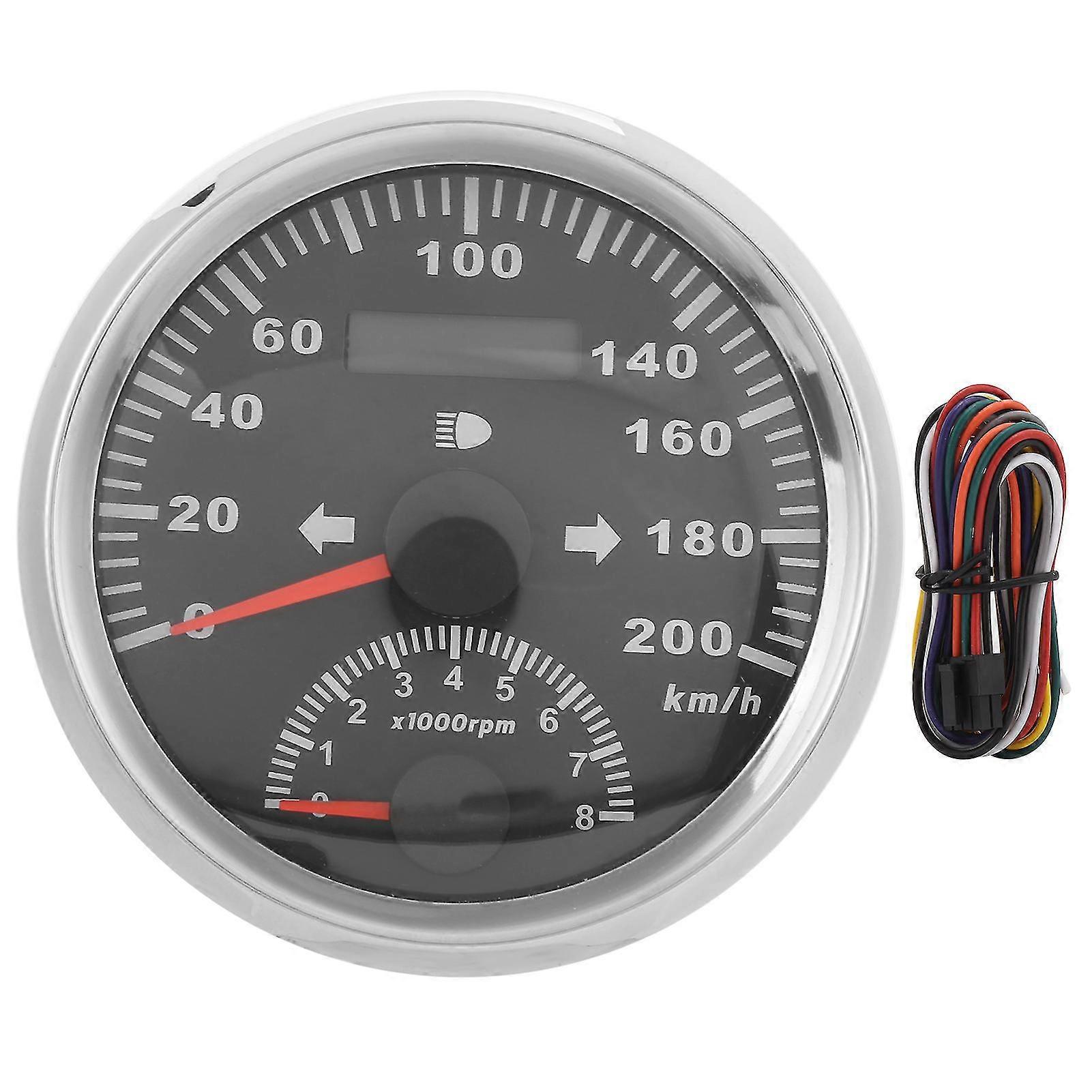 85mm GPS Speedometer with Tachometer 0-8000RPM LCD Display compatible with Motorcycle Car Truck Bus