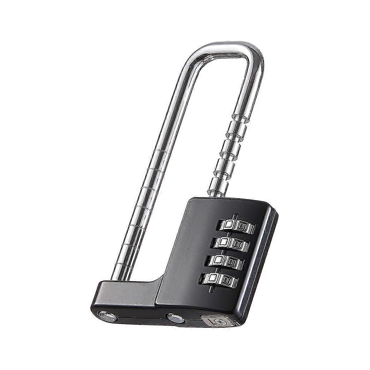 Cabinet Lock,combination Padlock,stainless Steel Gym Locker Lock Code Long Adjustable Shackle Lock For School,gym Black