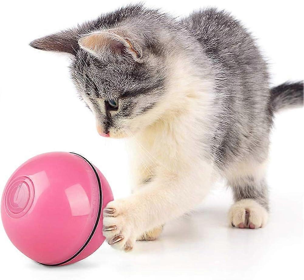 Smart Interactive Cat Toy 360 Degree Self Rotating Ball with LED Light USB