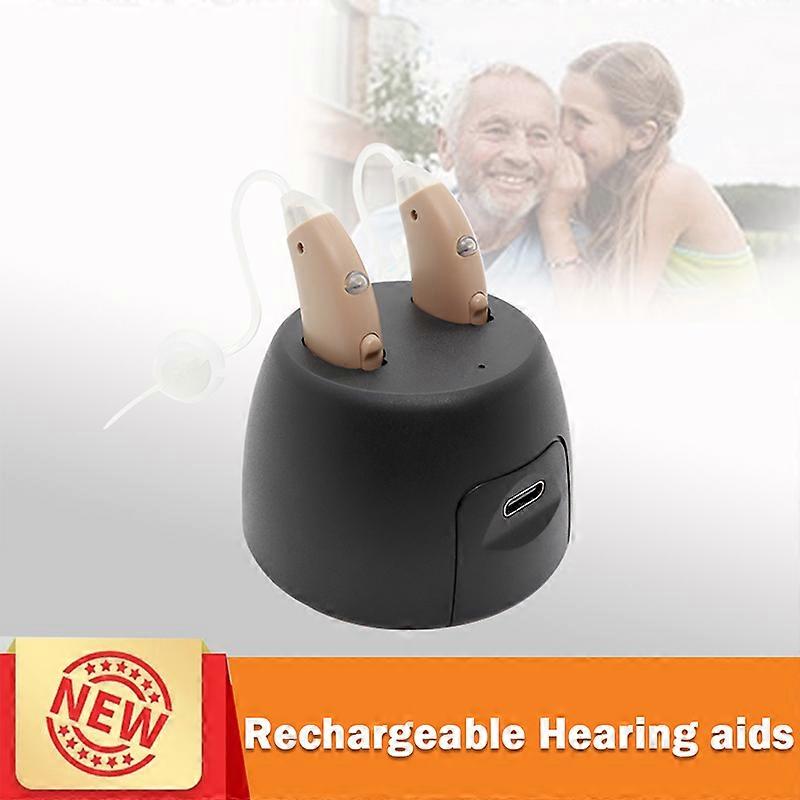 Rechargeable Digital 4 channels BTE Open Fit Hearing Aids with charger invisible mini size hearing aid amplifier
