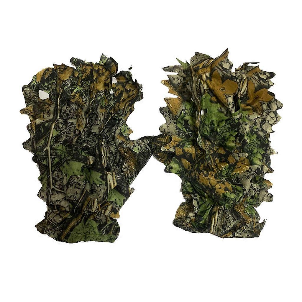 3D Blatt Netz Tarnung Handschuhe Baum Blatt Tarnung Rutschfest Schießen Jagd