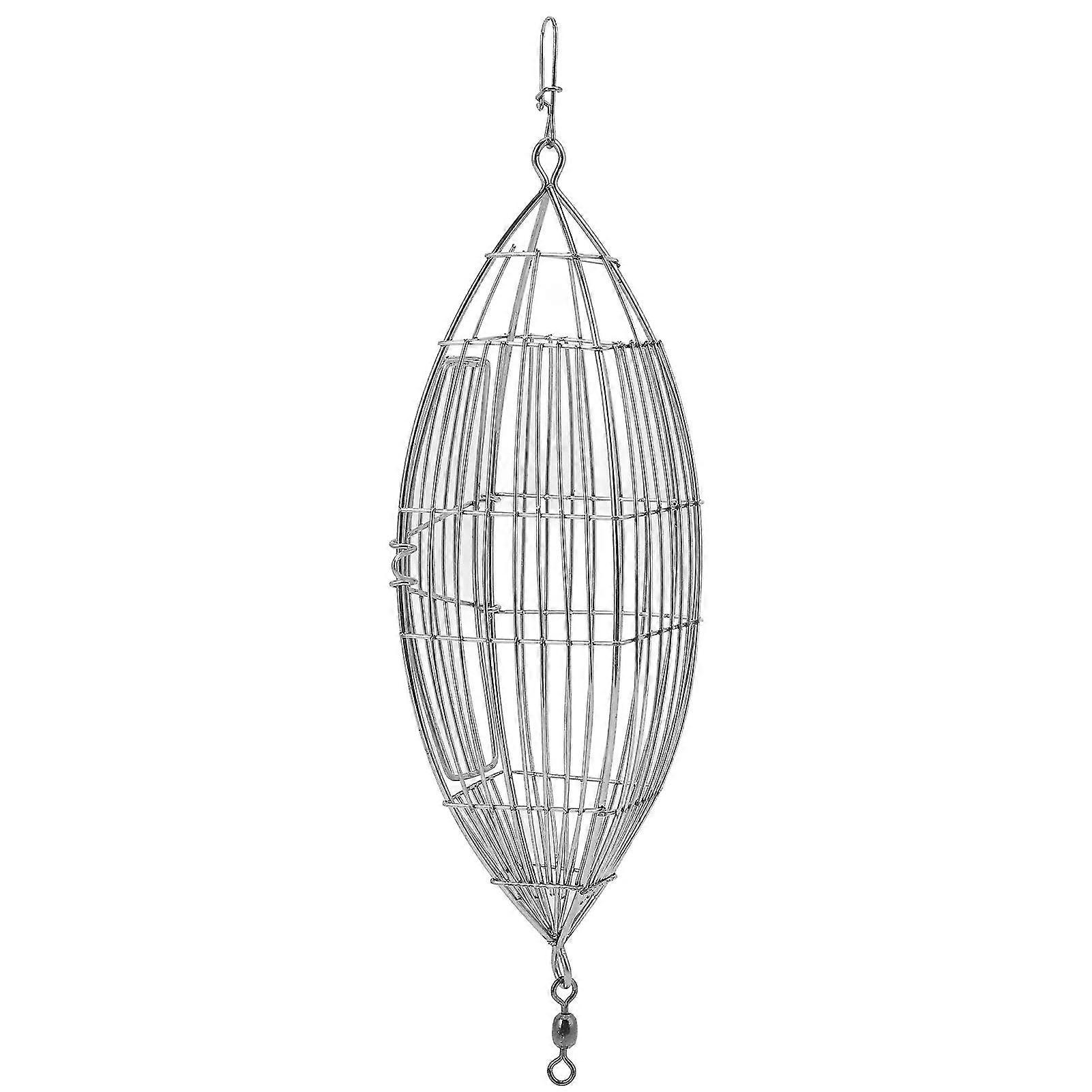 Stainless Steel Fishing Bait Cage Lure Trap Basket Feeder Holder for Carp Shrimp Crab Baits