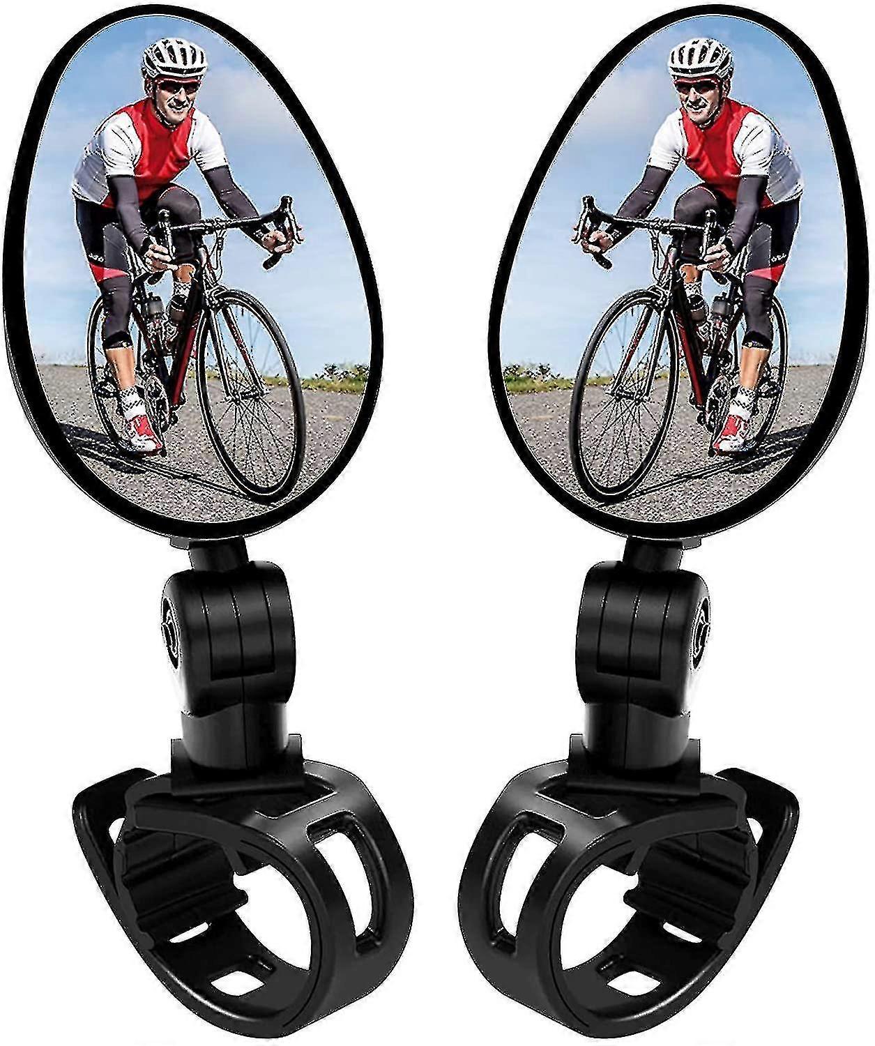 2 Pieces Of Rotating Rearview Handlebar Glass Rearview Mirror