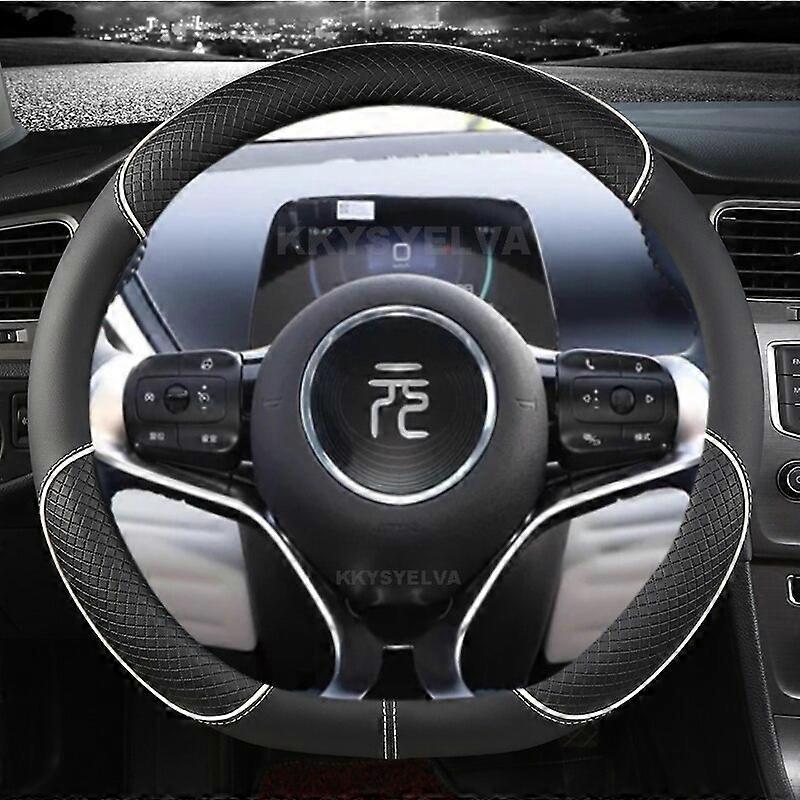 For BYD Atto 3 Atto 3 EV Yuan Plus 2022 2023 Microfiber Leather Sport D Shape Car Steering Wheel Cover Auto Accessories Vehicle Steering Wheel Covers