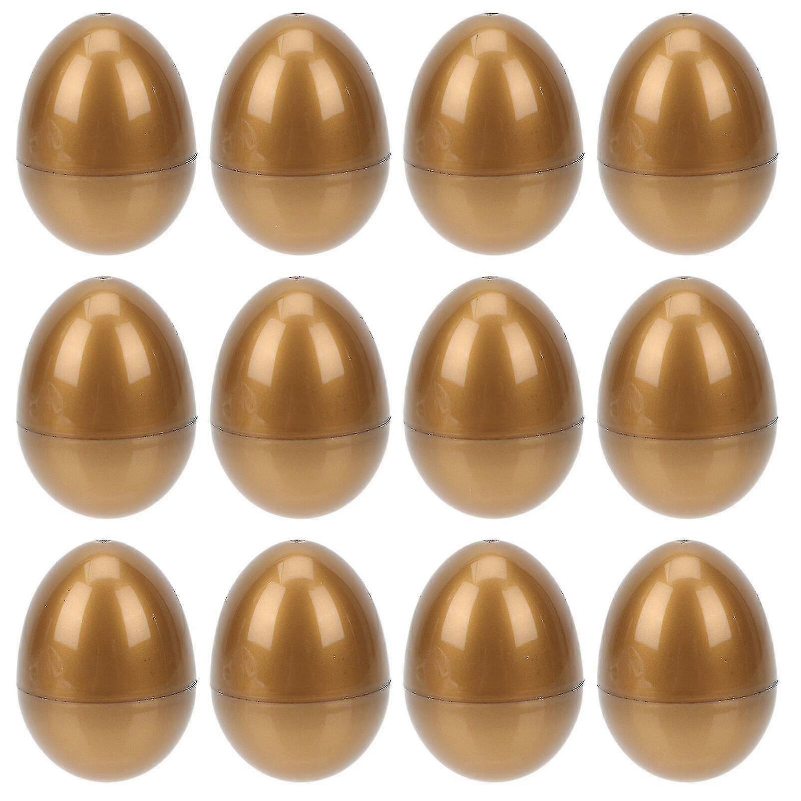 12 Pcs Empty Easter Eggs Plastic Easter Eggs Toys Candy Gift Wrapping Eggshells Easter Decors