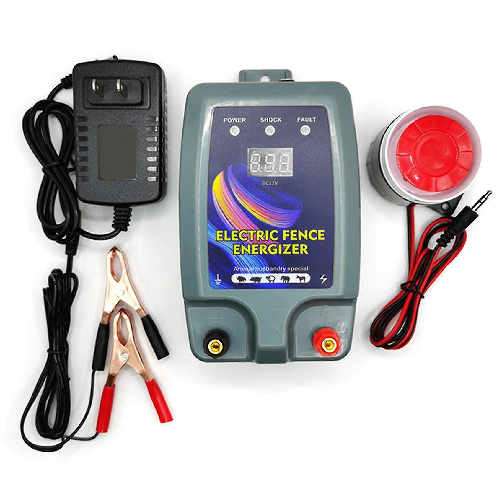 5km Clôture électrique Lcd Panneau Charr Haute Volta Chien Volaille Clôture Energizing Tool C(us