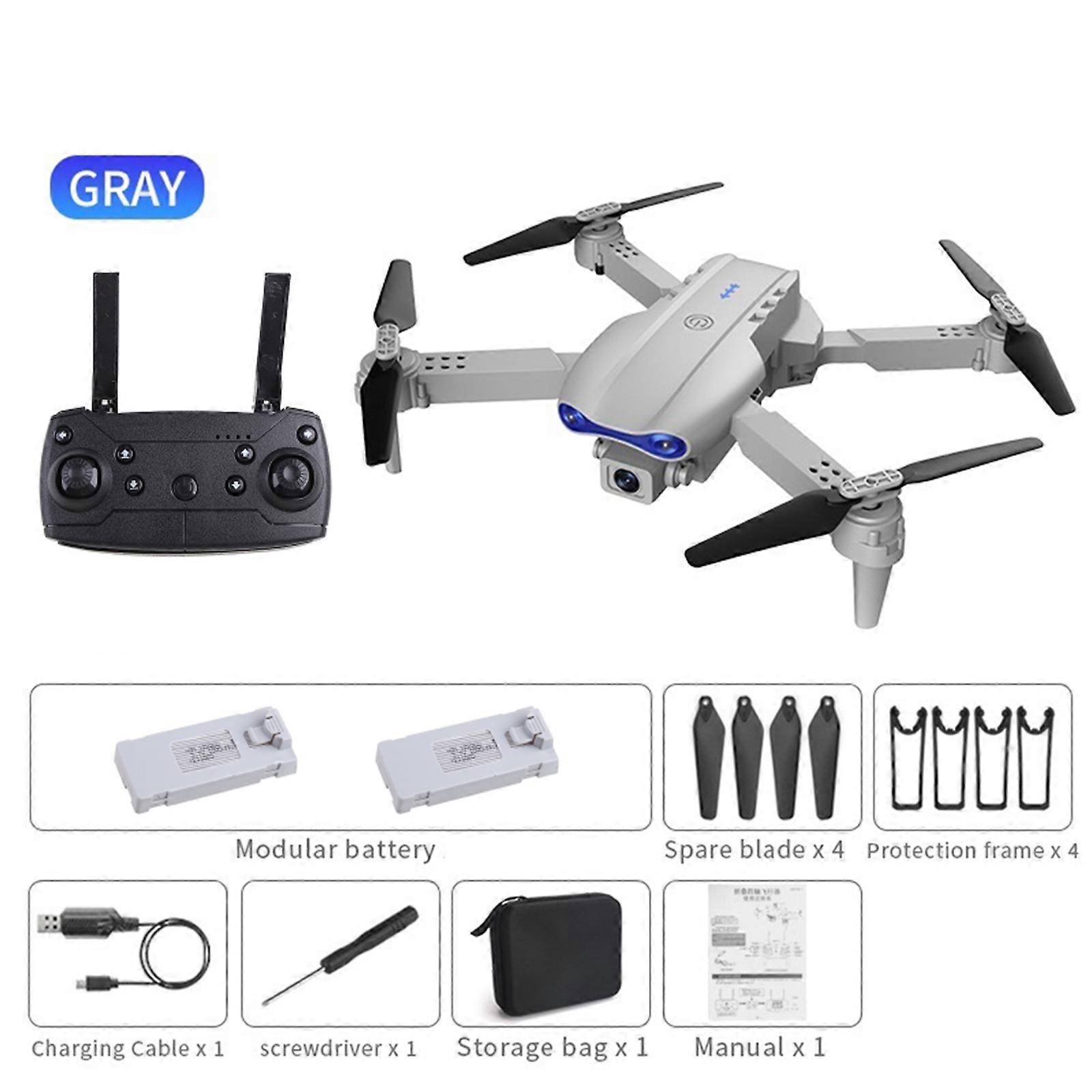 E99 K3 Drone 4K Dual/Single Camera 6-Axis 3-ways Obstacle Avoidance Foldable RC Quadcopter Headless Mode for Kids Beginners
