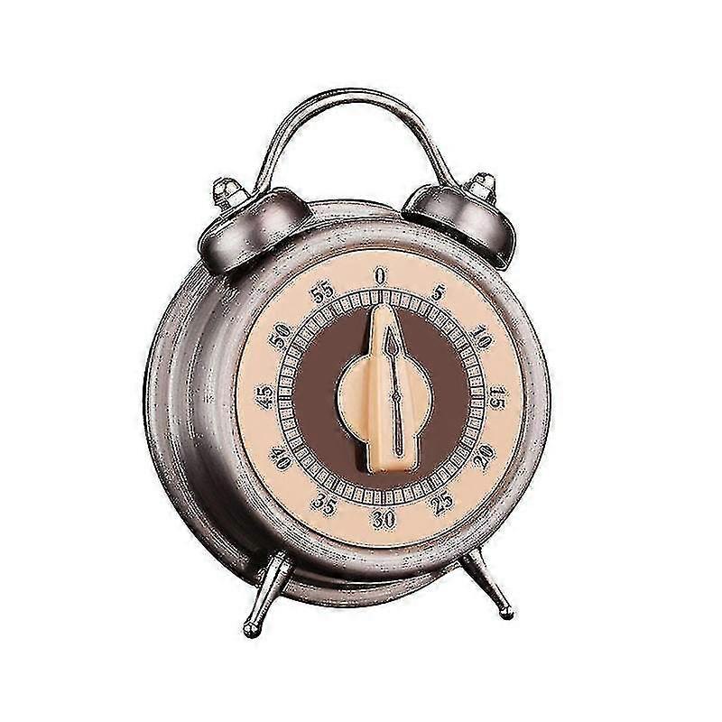 Mekanisk köks timer MultiFunktion Bakning Timer Student Time Manager (silver)
