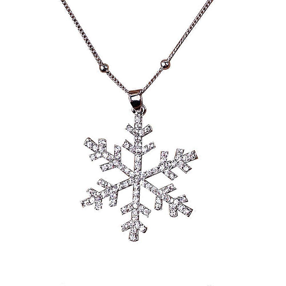 Collar de nieve de moda, cadena de suéter de doble cuentas