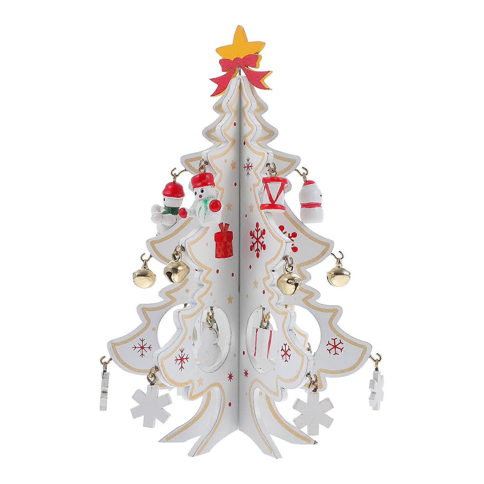 Decorative 3D Xmas Tree Model Mini Xmas Model Christmas Party Decor Tree